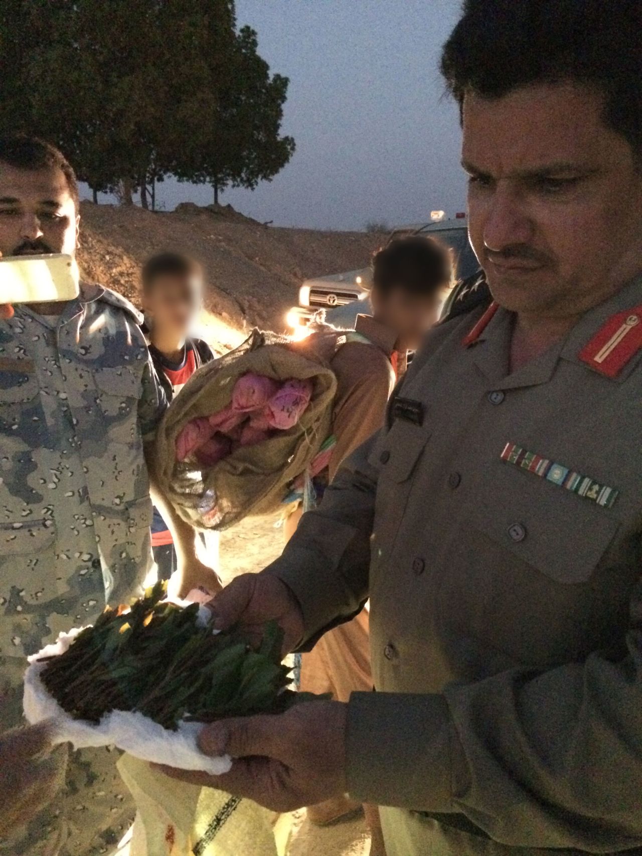 These two youths were detained with the narcotic shrub qat that most Yemenis chew every day,