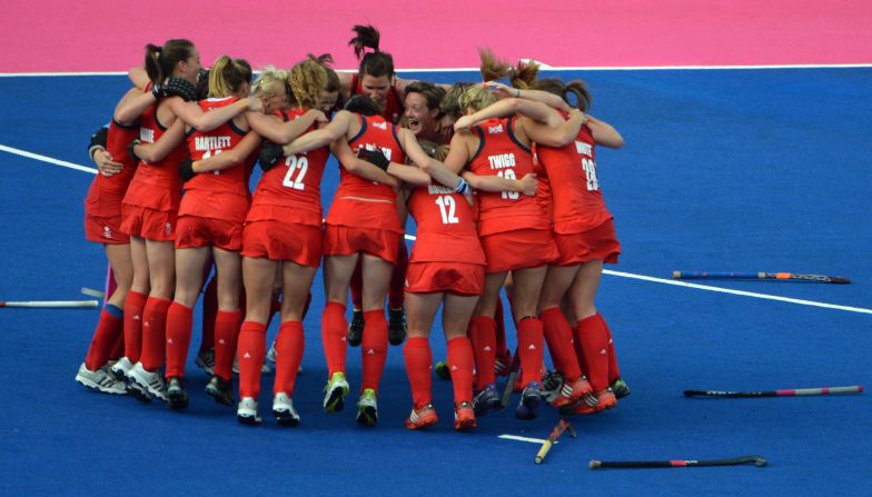 Britain's hockey team take a different approach to menstruation, taking it into consideration during training. Player Hannah Macleod (pictured center) told the BBC that team members would email their period cycle dates to their coach -- who would then tailor exercise accordingly.