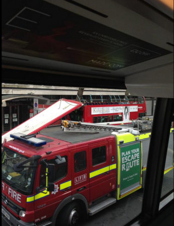 A London bus "collided with a tree" while it was traveling down a road in the center of the city, according to London transport official Ken Davidson. 