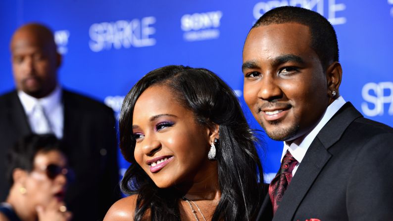 Bobbi Kristina Brown and Nick Gordon arrive at the 2012 movie premiere of "Sparkle" in Hollywood. Brown and Gordon <a href="index.php?page=&url=http%3A%2F%2Fwww.cnn.com%2F2013%2F07%2F10%2Fshowbiz%2Fcelebrity-news-gossip%2Fhouston-daughter-engaged-ew%2F">reportedly were engaged</a> in 2013. An attorney for her father <a href="index.php?page=&url=http%3A%2F%2Fwww.cnn.com%2F2015%2F02%2F04%2Fentertainment%2Fwhitney-houston-daughter-bobbi-kristina-hospitalized%2F">says the two never married</a>, contrary to some reports.