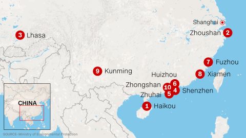 The 10 Chinese cities with the best air quality