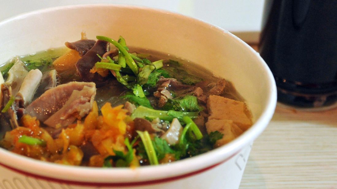 Duck-bone stock, duck blood, bits of duck organ -- doesn't sound like the most glorious dish ever but a good bowl comes with the comforting taste of home for many Chinese.
