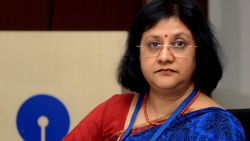 Chairperson of State Bank of India (SBI), Arundhati Bhattacharya attends the Finance Minister's meeting with Chief Executives of Public Sector bank and Financial Institutions in New Delhi on October 22, 2013. The meeting is to take stock of non-performing assets, credit growth and financial performance, include reviewing ways to cut down deteriorating asset quality, credit growth in the targeted sectors. AFP PHOTO/RAVEENDRAN. (Photo credit should read RAVEENDRAN/AFP/Getty Images)