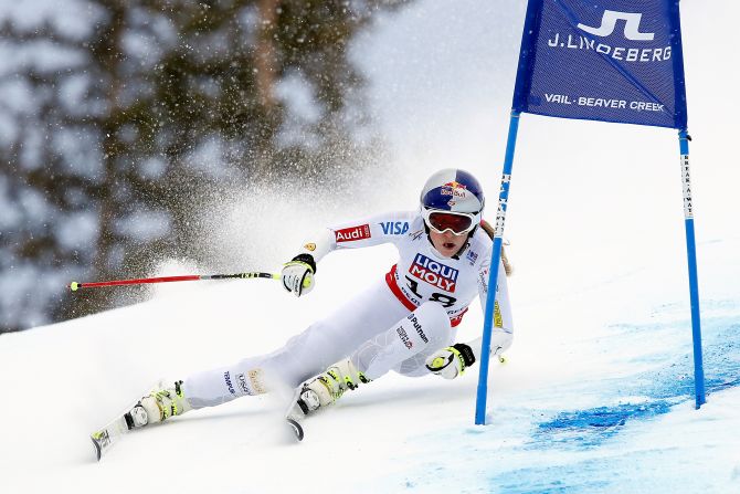 Vonn expressed mild frustration at the windy conditions in Beaver Creek for Tuesday's race on February 3, but said she was happy to finish third. Austria's Anna Fenninger won gold.