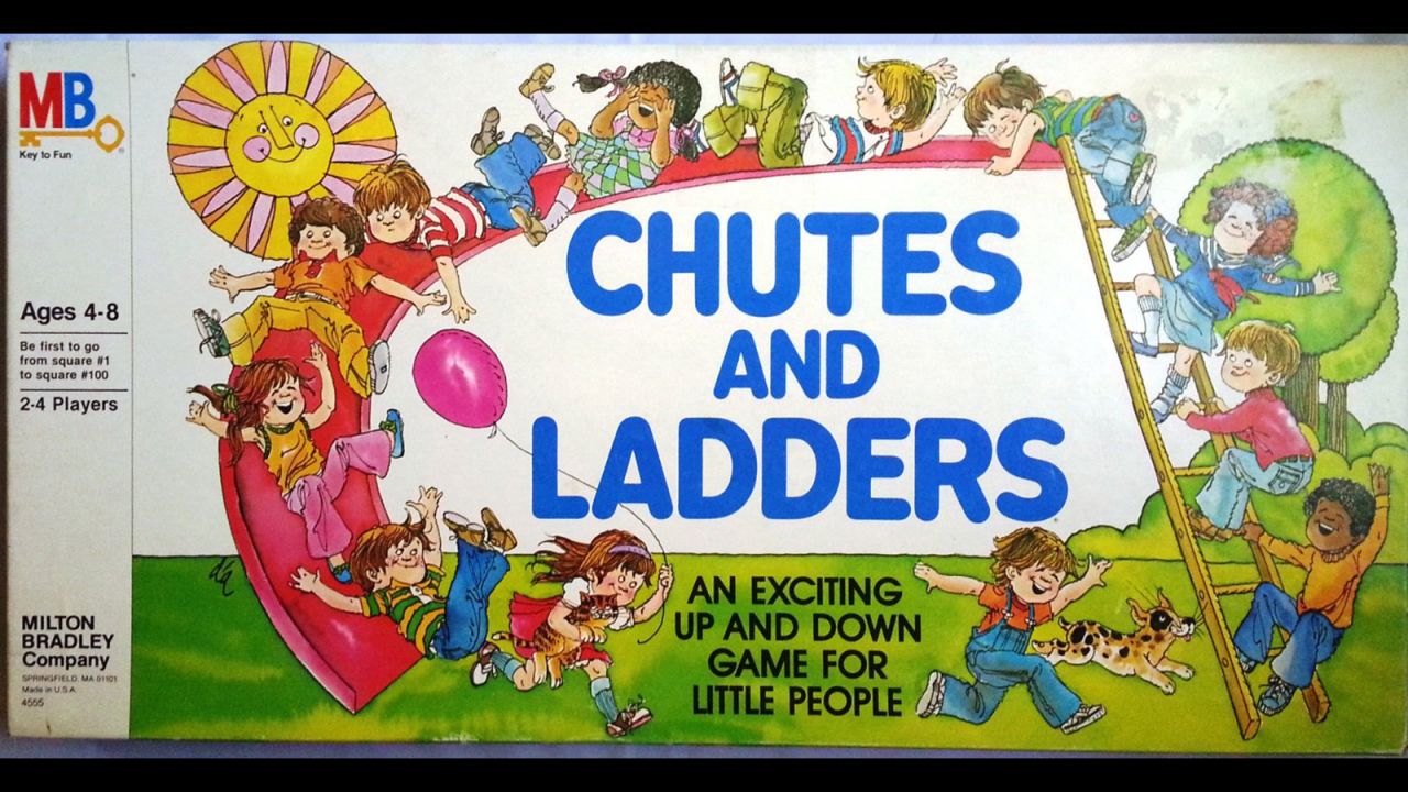 Chutes and Ladders is based on an ancient Indian board game that eventually made its way to England as Snakes and Ladders.