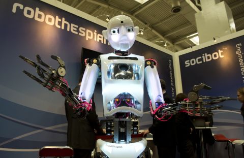 Robothespian, a humanoid robot designed in the U.K., is an attempt at recreating the capabilities of a human being in a creative field. It has performed on stage several times as a "mechanical actor".