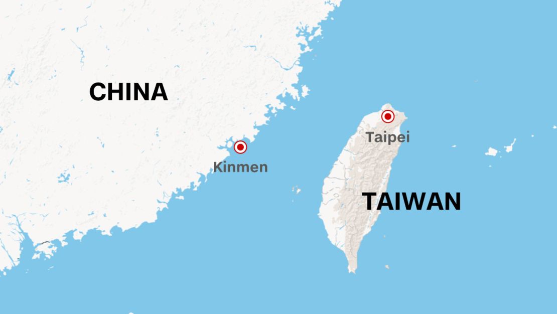Kinmen is a small island under Taiwan's jurisdiction near mainland China.