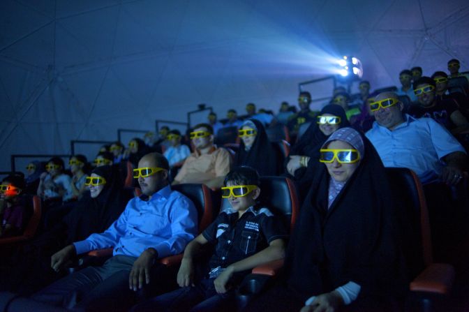 Moviegoers at Baghdad's first 4-D cinema get an extra thrill from shaking seats and wind machines during a 3-D sci-fi film. During the worst years of violence, families stayed home to watch TV or DVDs. Most cinemas closed, as did this one, though it has plans to expand and reopen.