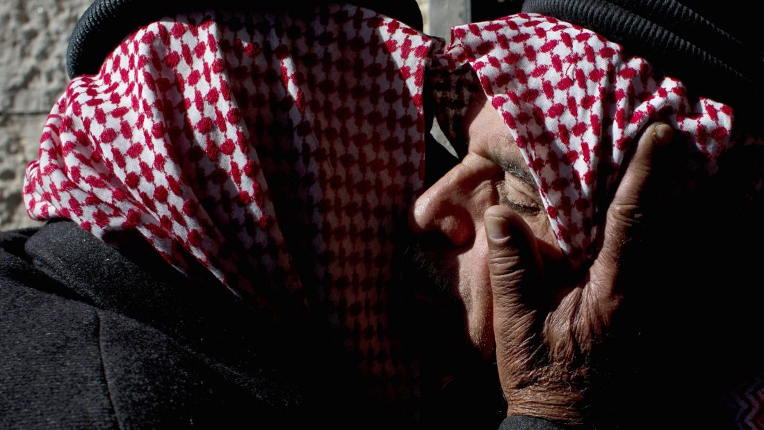 Safi al-Kasasbeh, right, receives condolences from tribal leaders at his home village near Karak, Jordan, on Wednesday, February 4. Al-Kasasbeh's son, <a href="http://www.cnn.com/2015/02/03/world/gallery/jordanian-pilot-reaction/index.html" target="_blank">Jordanian pilot Moath al-Kasasbeh,</a> was burned alive in a video that was recently released by ISIS militants. Jordan is one of a handful of Middle Eastern nations taking part in the U.S.-led military coalition against ISIS.