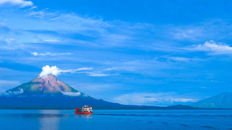 The island of Ometepe was created from two volcanoes rising in Lake Nicaragua, Concepcion and Maderas. It's the world's largest volcanic island inside a freshwater lake.