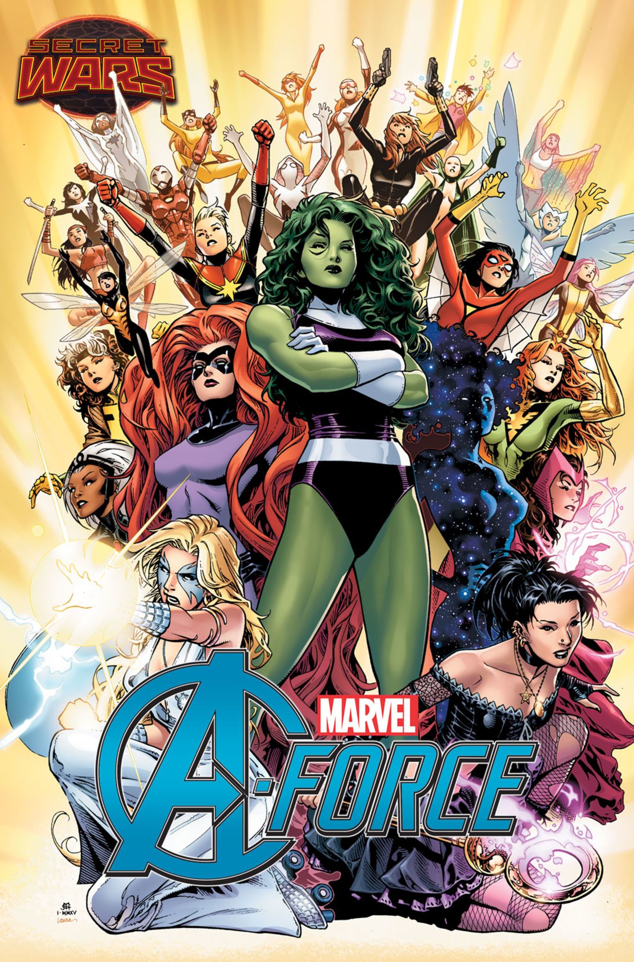 Marvel Comics announced it will replace all Avengers teams with a new one, composed entirely of women like She-Hulk, Medusa and Dazzler. "The A-Force" comic book hits stores in May.
