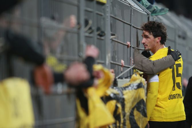 Despite Dortmund's troubles in the German Bundesliga this season, which had seen the club slip into the relegation zone, supporters have mostly continued to stay behind their team.