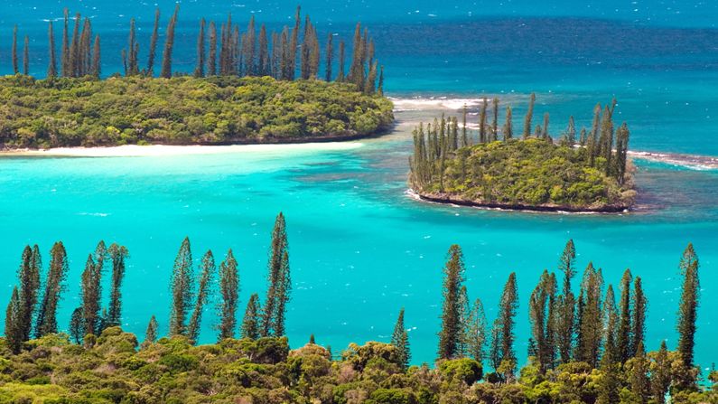 Bursting with modern French savoir faire, this tiny, pine-scented island is surrounded by the New Caledonia Barrier Reef. It's renowned for its laid back vibe and unplugged ambiance.  <br /><strong>Romantic rush: </strong>Dugout canoe cruise around the lagoon.<br /><strong>Hot hotel: </strong><a  target="_blank" target="_blank">Le Meridien Ile des Pins</a>, Baie d'Oro,BP 175 <a  target="_blank" target="_blank">Ile des Pins</a>, New Caledonia; +687 26 5000