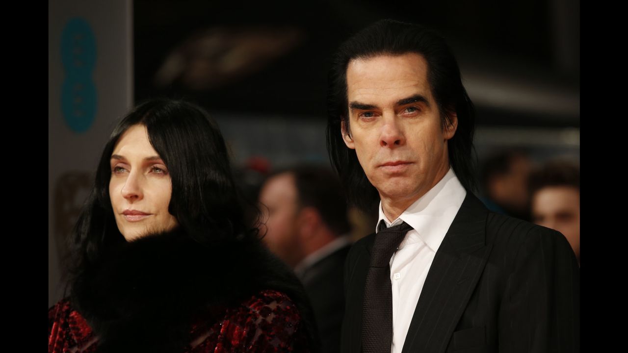  Nick Cave and his wife Susie Bick at the 2015 BAFTA Awards in London.