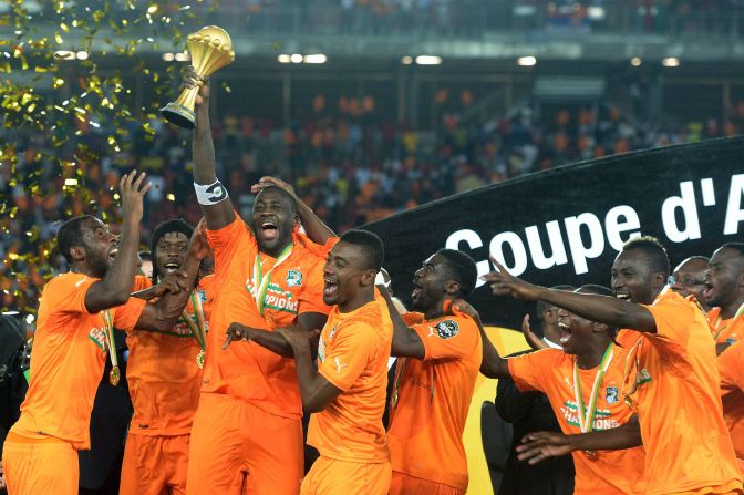 The triumphant Ivory Coast team ended a long wait to get their hands on African football's most prestigious trophy.