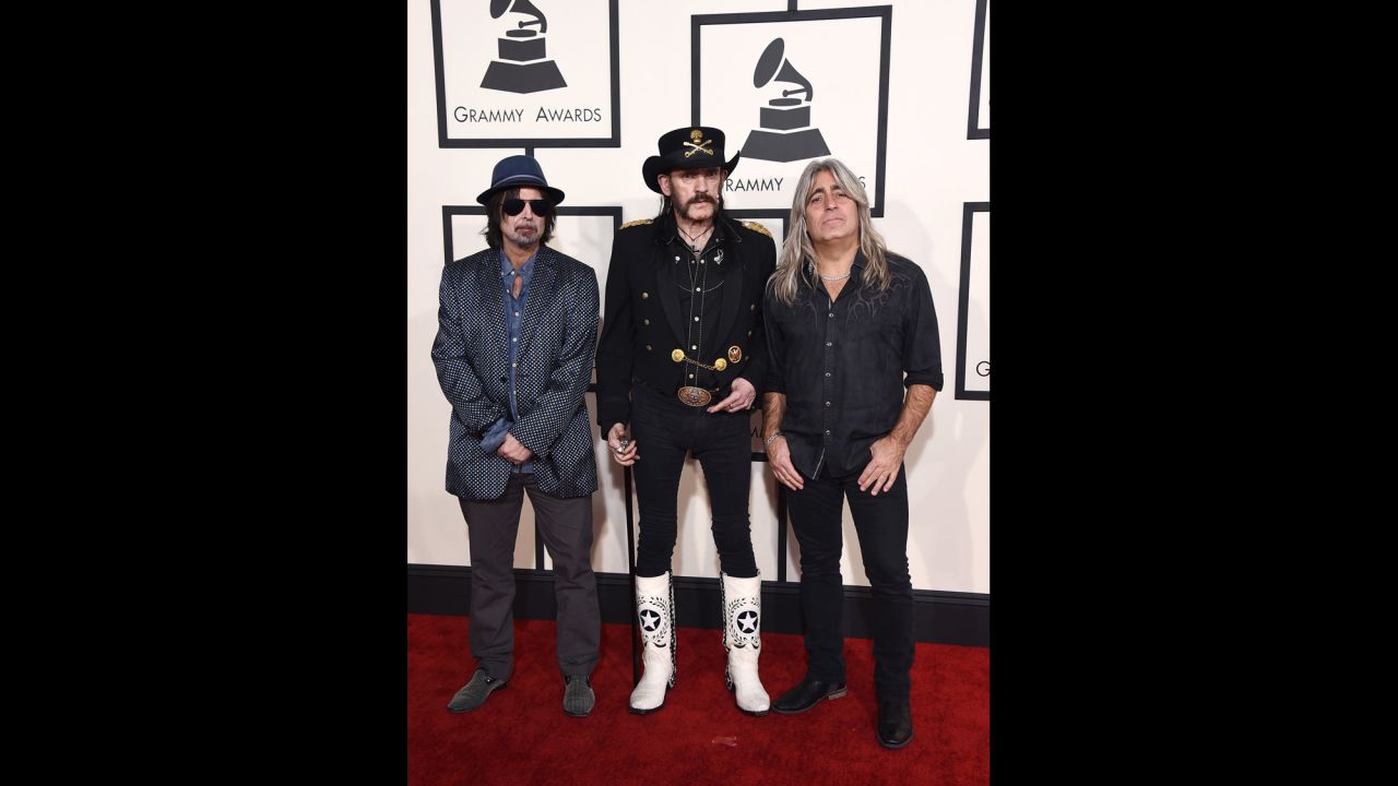 From left, Phil Campbell, Lemmy Kilmister and Mikkey Dee of Motorhead