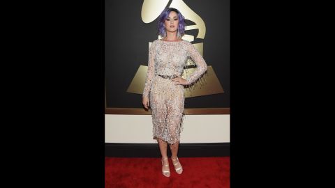 Perry on the red carpet at the 2015 Grammy Awards.