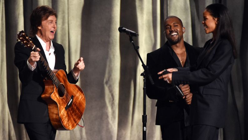 Paul McCartney, Kanye West and Rihanna team up on Rihanna's new song "FourFiveSeconds."