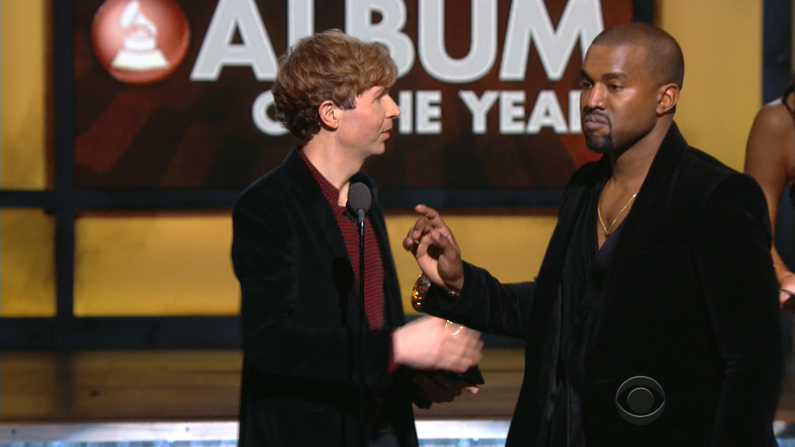 <strong>February 2015:</strong> In 2009, West interrupted Taylor Swift's speech at the MTV Video Music Awards to say that her video didn't deserve an award. When he approached the stage at the Grammys in February to interrupt Album of the Year winner Beck, it seemed like a joke -- but no, Kanye wasn't joking. <a href="index.php?page=&url=http%3A%2F%2Fwww.cnn.com%2F2015%2F02%2F27%2Fentertainment%2Fkanye-west-apology%2F">He later apologized</a>.