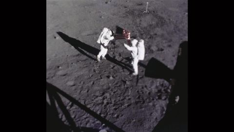 The tapes, which could fetch millions at auction, feature NASA footage of the moment Neil Armstrong and Buzz Aldrin planted the American flag on the moon.