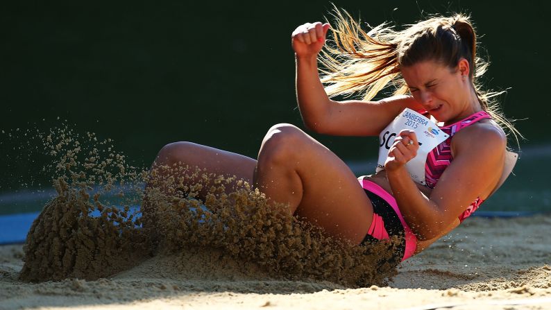 Long jumper Talissa Scott competes Saturday, February 7, at the Canberra Track Classic in Canberra, Australia.