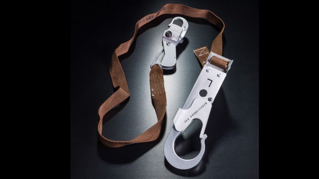 Apollo 11 astronauts used this tether while exiting and re-entering their lunar module. They also used tethers to secure themselves or their equipment to the spacecraft during tricky procedures.