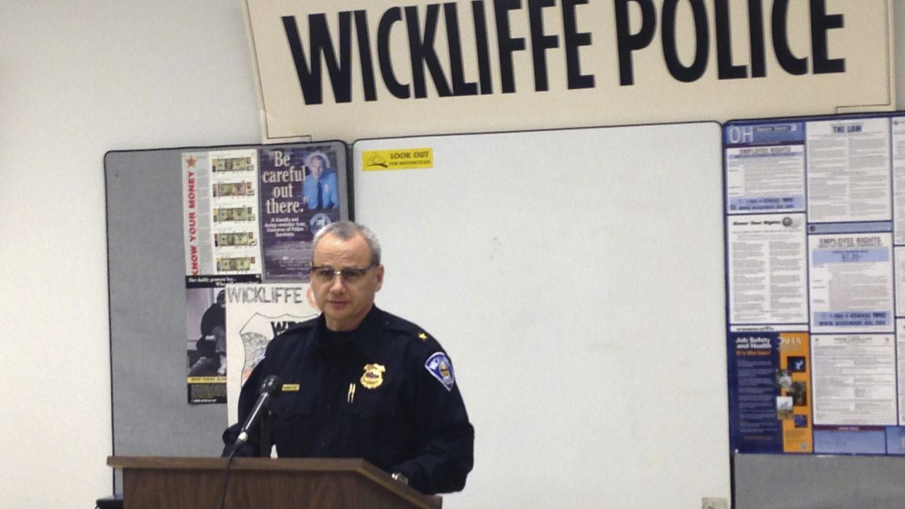 Wickliffe Police Chief Randy Ice speaks at a news conference, Monday, Feb. 9, 2015 in Wickliffe, Ohio. An 11-year-old girl from a Cleveland suburb has been charged with murder in the beating of a 2-month-old who was staying overnight with the girl and her mother to give the baby's mom a break. Ice said that the 11-year-old, her mother and the baby girl, Zuri Whitehead of Cleveland, were on a couch downstairs when the mother fell asleep at about 3 a.m. Friday. The mother was awakened less than an hour later by her daughter, who was holding the badly injured infant. Ice said the 11-year-old took the infant upstairs. When she returned downstairs, the infant was bleeding and her head was badly swollen, he said. (AP Photo/Northeast Ohio Media Group, Ryllie Danylko) NO SALES, MANDATORY CREDIT
