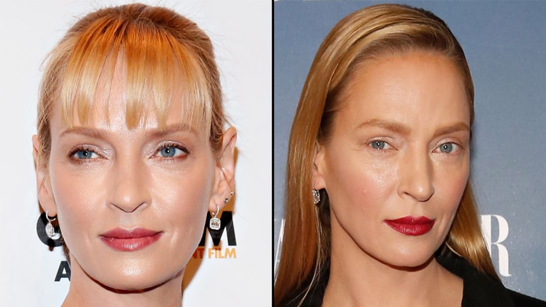 Actress Uma Thurman had some doing double-takes at the premiere for "The Slap" in February 2015. The actress, 44, plays a TV writer in the U.S. update of the Australian show.