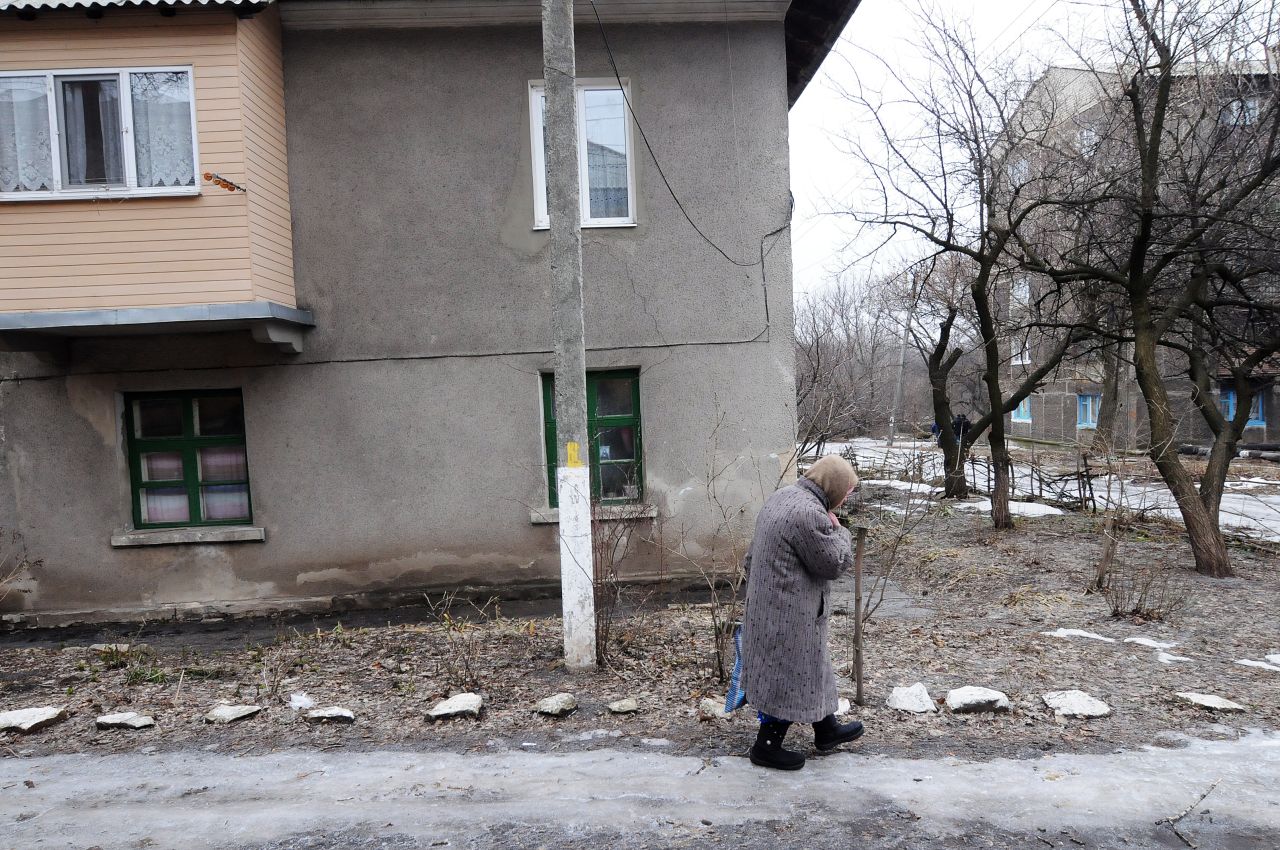 Most Debaltseve residents have fled to government-controlled towns, but many of the elderly remain.