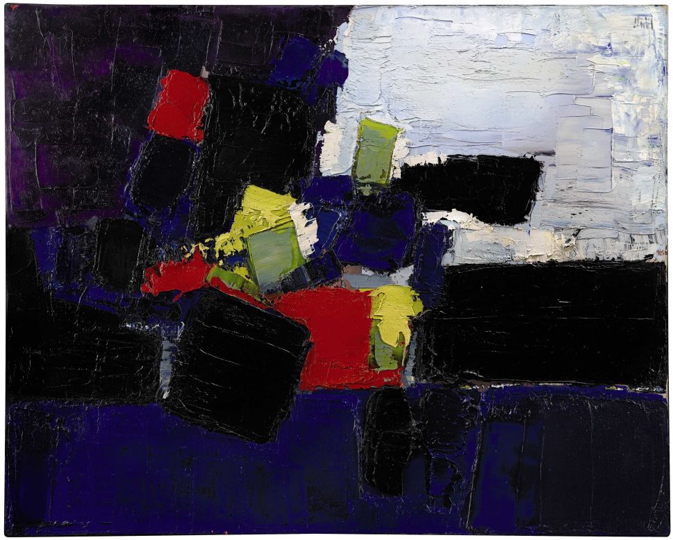 Nicolas de Stael "Footballeurs" may appear abstract, but it actually depicts the first ever match played under floodlights in France in 1952.