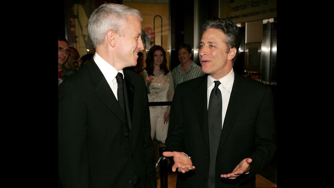 In 2005, Stewart (pictured with CNN's Anderson Cooper) was included on Time magazine's list of the Time 100: The Most Influential People In The World.