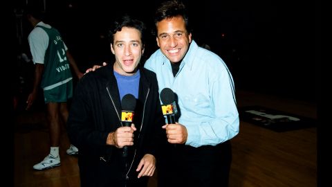 Stewart soon caught the attention of MTV executives. In 1993, he <a href="http://www.imdb.com/title/tt0423369/" target="_blank" target="_blank">co-hosted</a> the network's Third Annual Rock N' Jock B-Ball Jam.