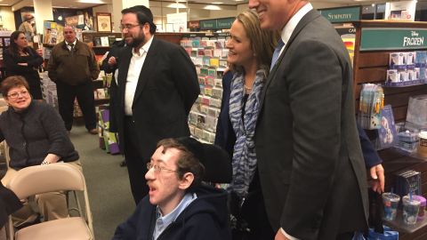 Former presidential candidate Rick Santorum poses at a book tour signing at the Bayside Queens Barnes and Noble in New York City.