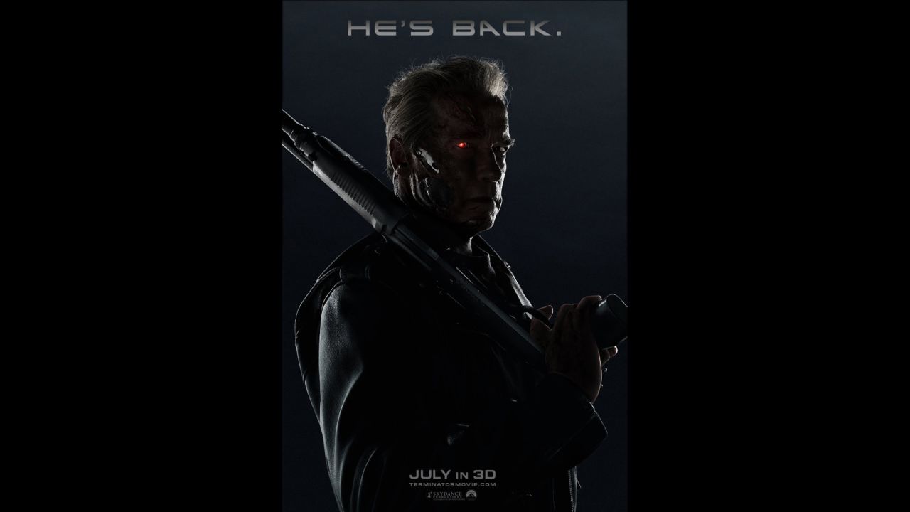 "He's back," the posters proclaim, and it's obvious who "he" is: Arnold Schwarzenegger in his most iconic role, that sneaky scamp, the T-800. This time he gets to be fatherly, protecting a young Sarah Connor, who still faces that time line in which she becomes the mother of Resistance leader John Connor. It opened July 1. 