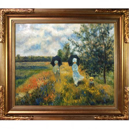 <strong>"Promenade near Argenteuil" by Claude Monet (1873)</strong> This Monet painting conveys innocence and longing. Notably devoid of any strong passion or eroticism, it evokes a nostalgia for days of modesty and certainty.