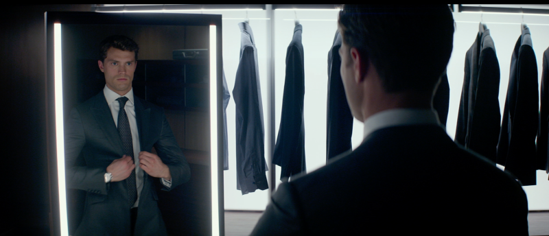 christian grey black suit