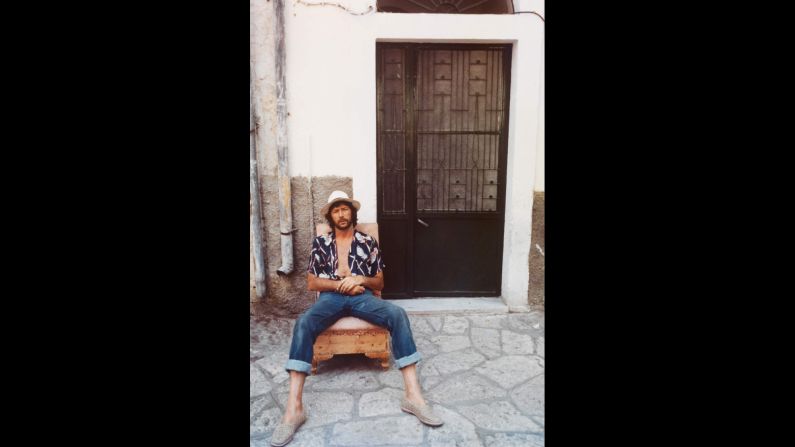 Clapton relaxes on a trip to Greece.