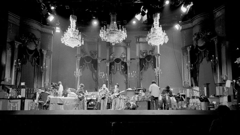 Clapton performs at "The Last Waltz," The Band's final concert performance, held in San Francisco in 1976. 