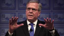 DETROIT, MI - FEBRUARY 4: Former Florida Governor Jeb Bush speaks at the Detroit Economic Club February 4, 2015 in Detroit, Michigan. Bush, the son of former republican President George H.W. Bush and the brother of former republican President George W. Bush, is considering becoming a republican candidate for the 2016 presidential election. (Photo by Bill Pugliano/Getty Images)