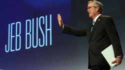 SAN FRANCISCO, CA - JANUARY 23: Former Florida governor Jeb Bush waves to the audience before speaking at the 2015 National Auto Dealers Association (NADA) conference on January 23, 2015 in San Francisco, California. Bush, who now owns a private consulting firm in Florida, recently announced that he is actively seeking support for a potential 2016 US presidential campaign. (Photo by Justin Sullivan/Getty Images)