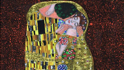 This painting is notable for its heavy use of gold foil. It was produced at the apex of Klimt's "golden period".