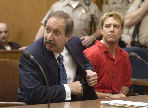 It took about four months to seat a jury to hear the 2004 case against Scott Peterson, right, accused of murdering his wife and unborn son. Peterson was represented by prominent Los Angeles defense attorney Mark Geragos, left. Peterson was convicted and sentenced to death.