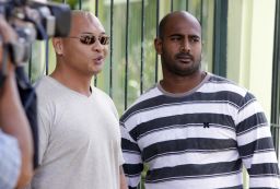 Australian death-row prisoners Andrew Chan (left) and Myuran Sukumaran in file image from 2011. 