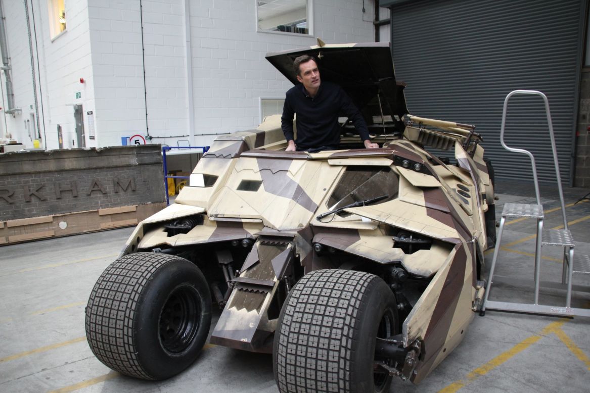 CNN's Max Foster tested out the tank-like Tumbler. The engine, lights and even windshield wipers really work!