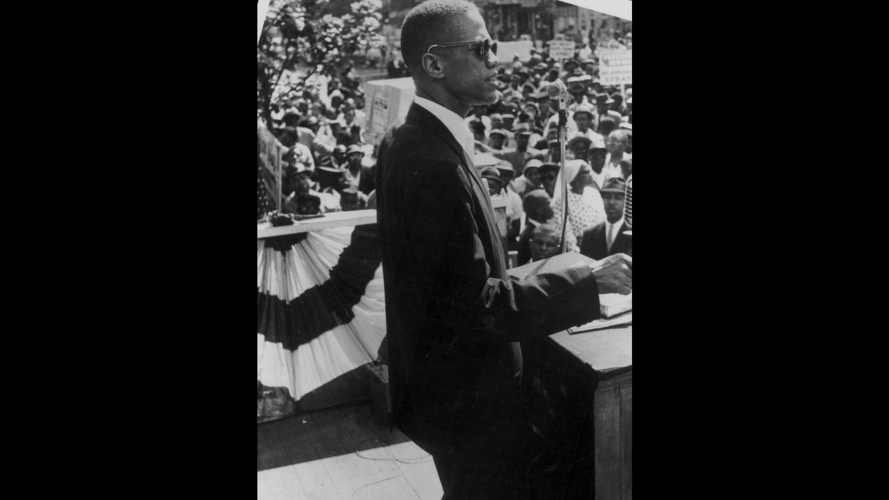 Malcolm X would frequently speak on street corners in Harlem and preach to crowds. 