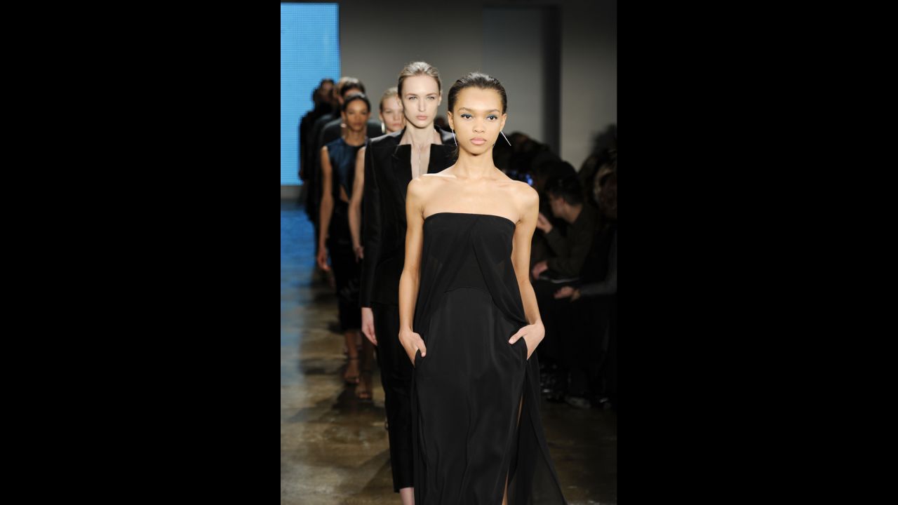 Dion Lee played with bias-cutting and draping for his fall collection.