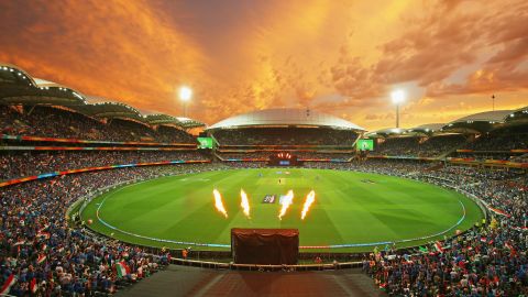 A general view during the 2015 ICC Cricket World Cup match between India and Pakistan at Adelaide Oval on February 15, 2015 in Australia.