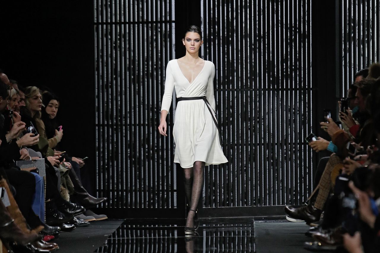 <a href="http://www.cnn.com/2014/09/11/living/kendall-jenner-model-nyfw/">Kendall Jenner</a> walks the runway in an iconic Diane von Furstenberg wrap dress.