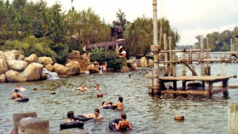 Both attractions on Bay Lake have been abandoned for more than a decade. Disney World's first water park had swings, slides and whitewater rafting, but couldn't compete with the popularity of newer Disney water parks, Typhoon Lagoon and Blizzard Beach.