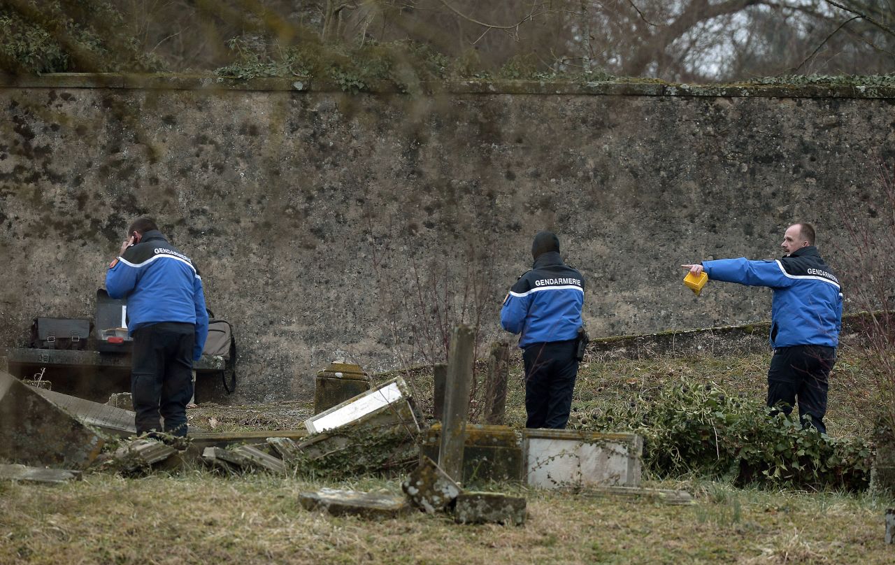 The vandalism comes within weeks of other Jewish cemeteries being targeted around the world.